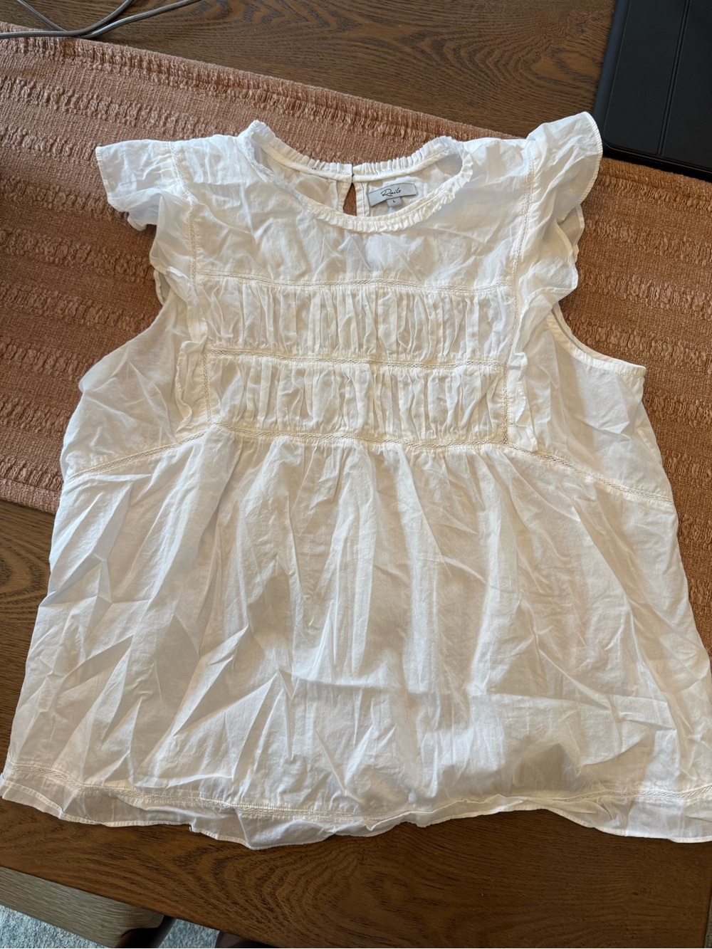 Rails Ruffle Sleeve Cotton Blouse